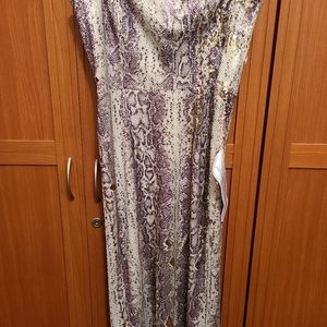 Dress the Population Strapless Python Gold Multi